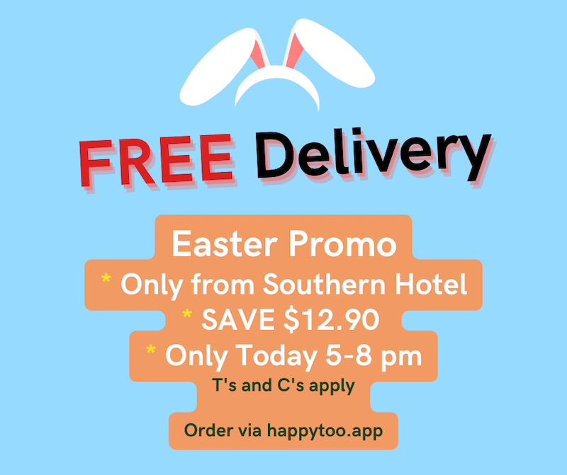 FREE Delivery promo - Southern Hotel 