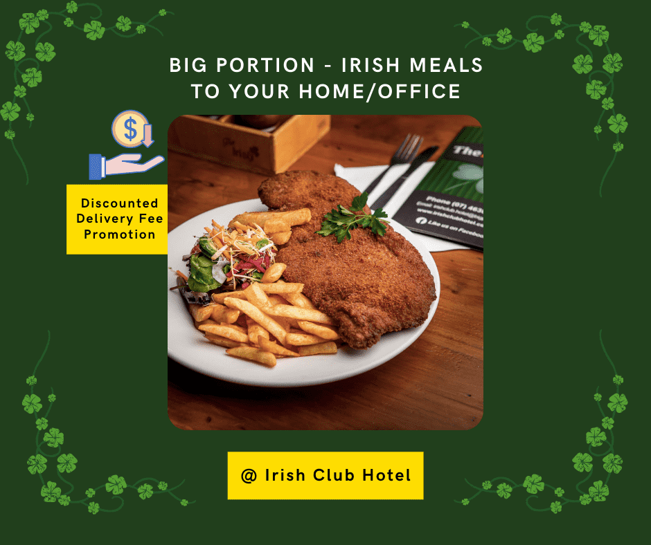 Discounted Delivery Fee with the Irish Club Hotel 
