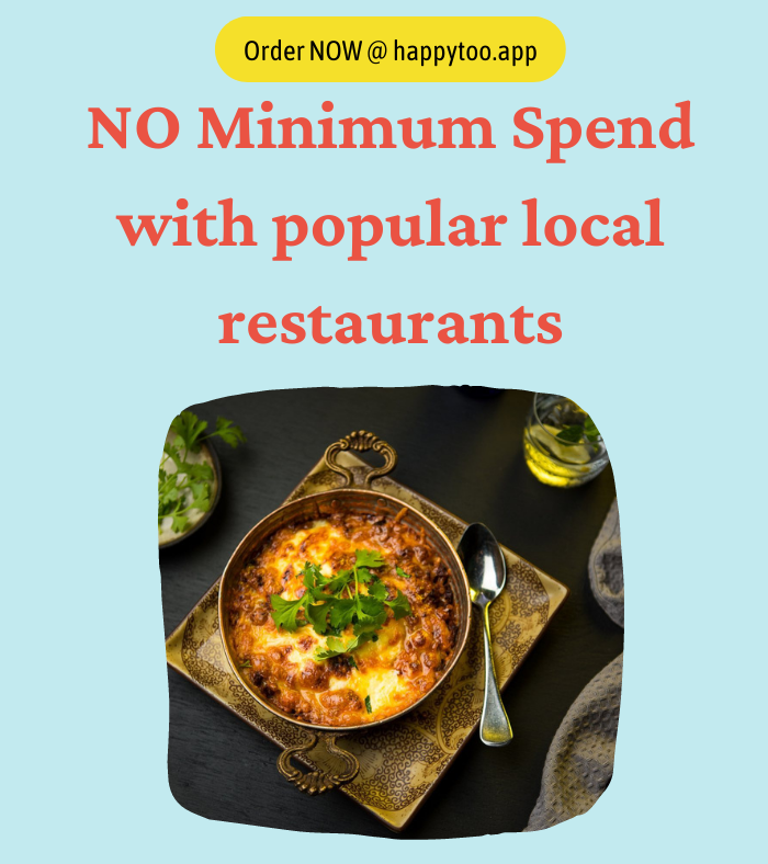 NO Minimum Spend for your single dish delivery order!